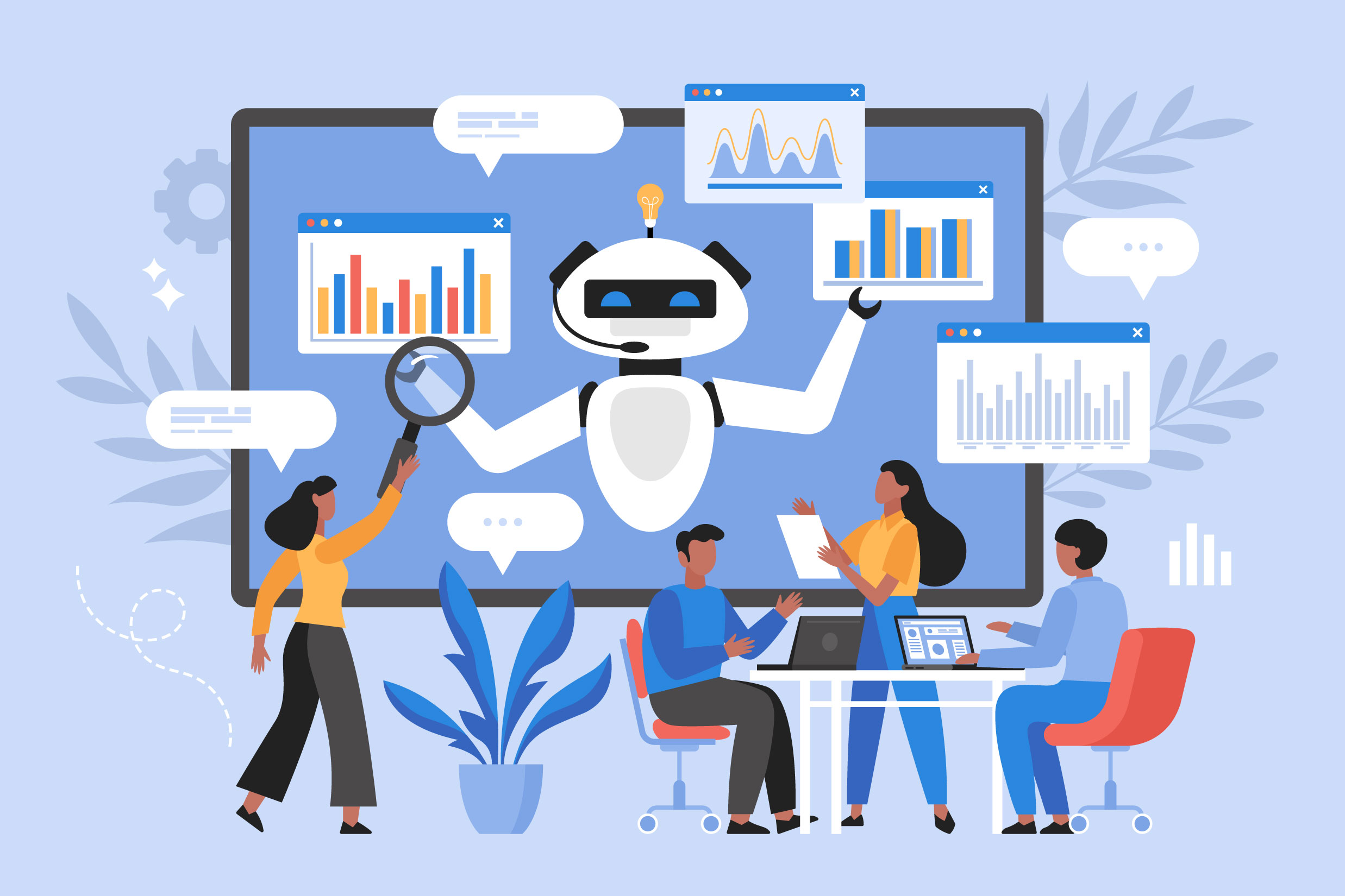 AI tools assisting in marketing tasks.